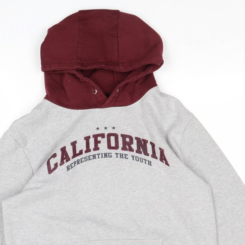 Primark Boys Grey Cotton Pullover Hoodie Size 14-15 Years Pullover - California