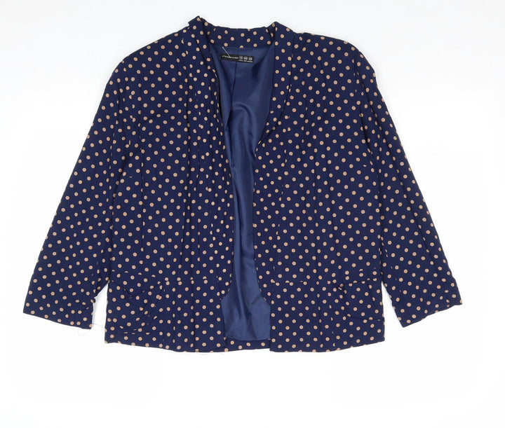 Atmosphere Womens Blue Polka Dot Jacket Blazer Size 12