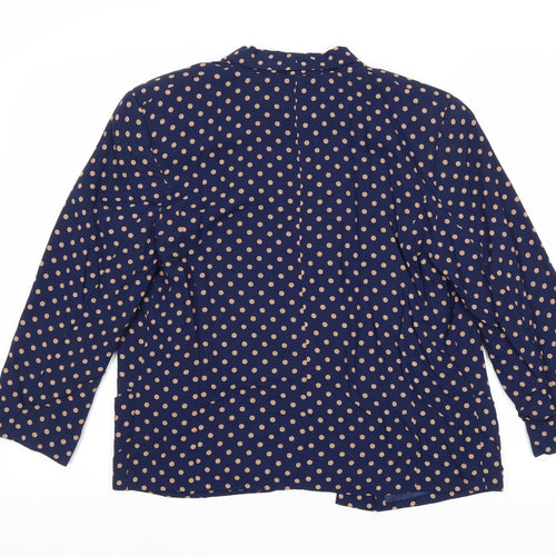 Atmosphere Womens Blue Polka Dot Jacket Blazer Size 12