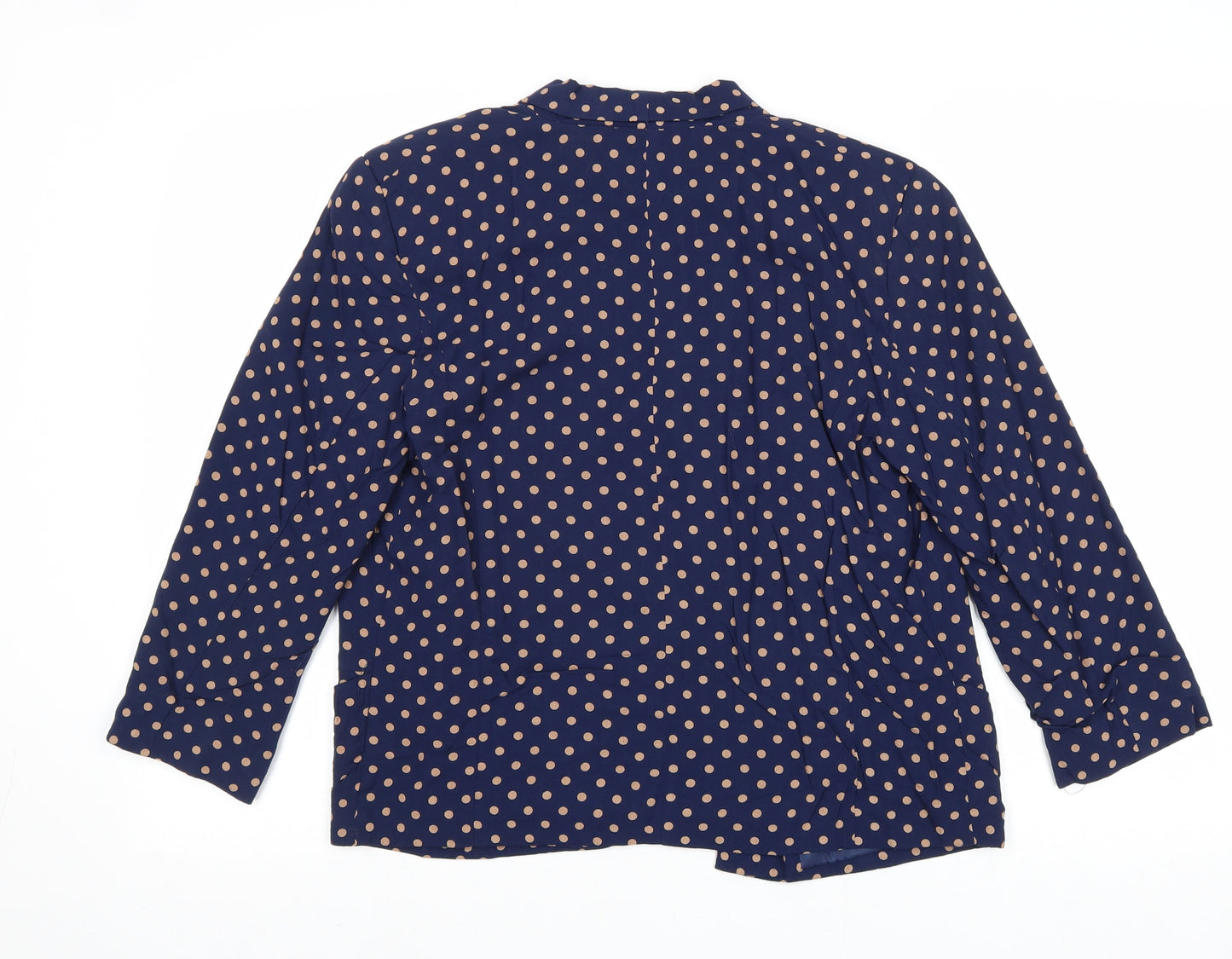 Atmosphere Womens Blue Polka Dot Jacket Blazer Size 12