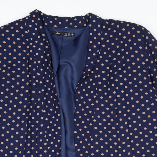 Atmosphere Womens Blue Polka Dot Jacket Blazer Size 12