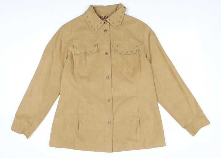 Roman Womens Brown Jacket Size M Snap