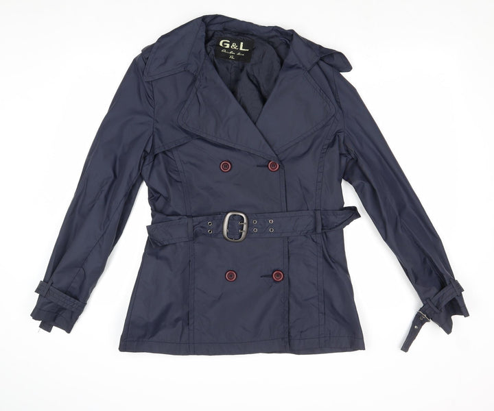 G & L Womens Blue Jacket Size XL Button