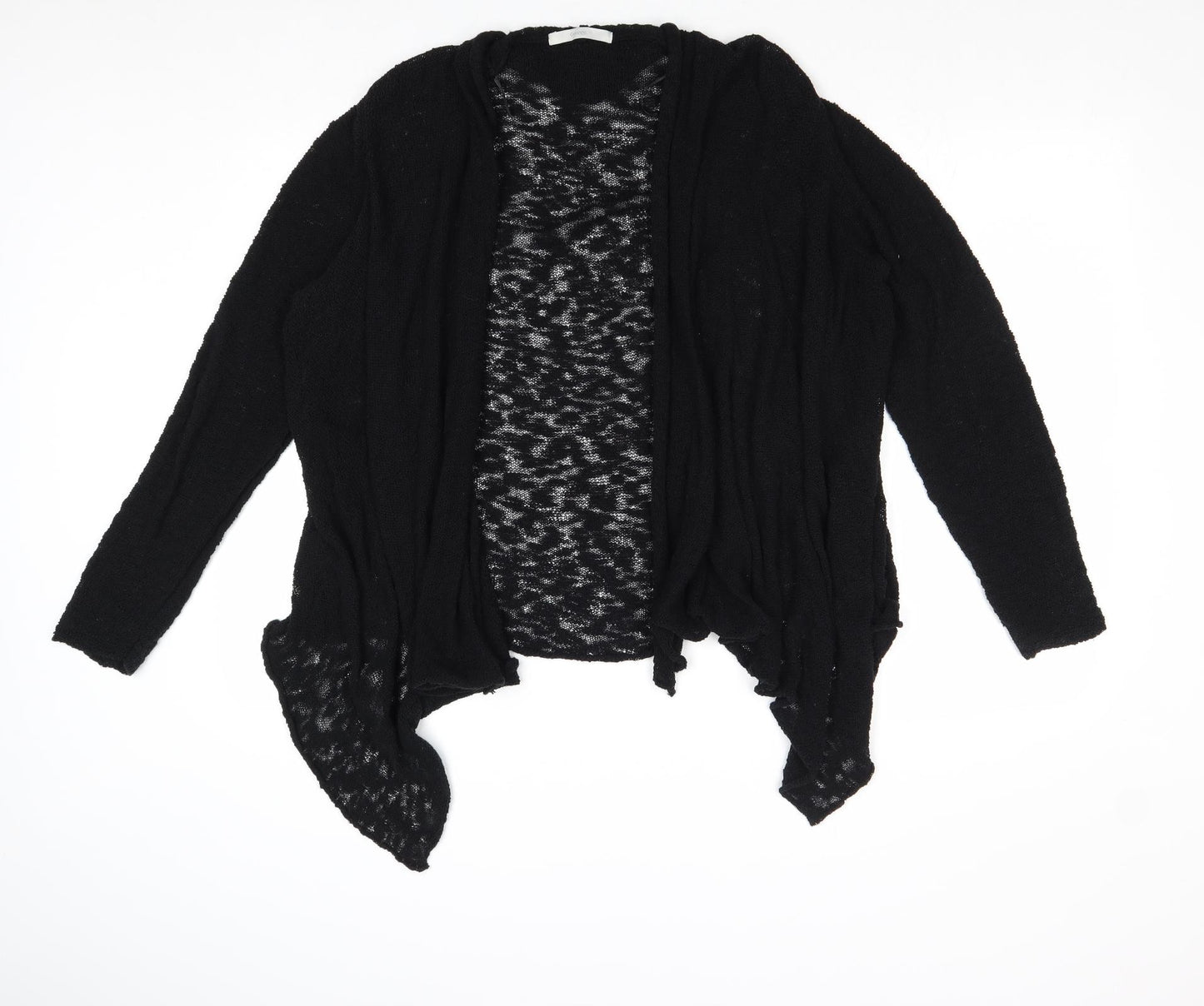 George Womens Black V-Neck Cotton Cardigan Jumper Size 18