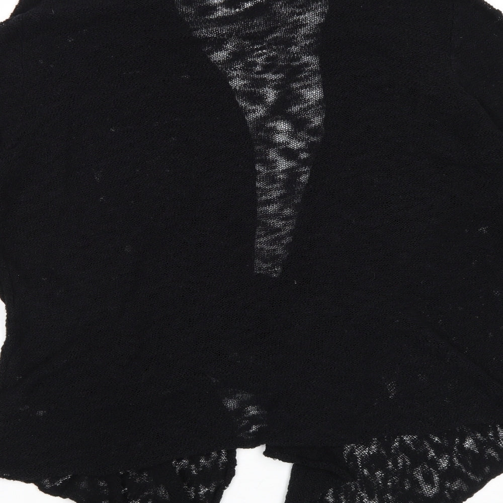 George Womens Black V-Neck Cotton Cardigan Jumper Size 18