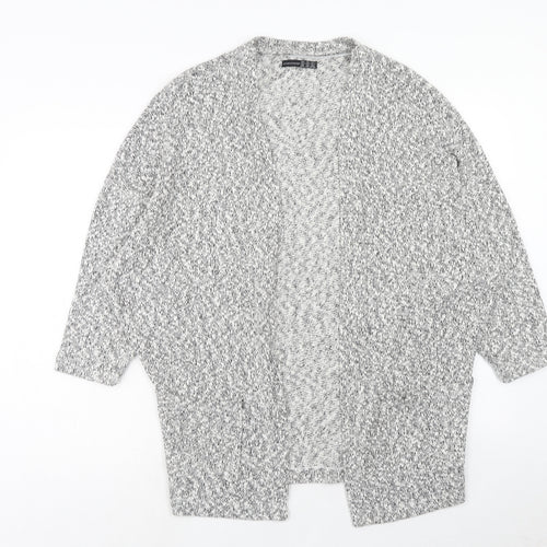 Atmosphere Womens Grey V-Neck Cotton Cardigan Jumper Size S