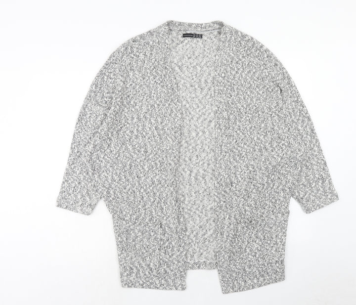 Atmosphere Womens Grey V-Neck Cotton Cardigan Jumper Size S
