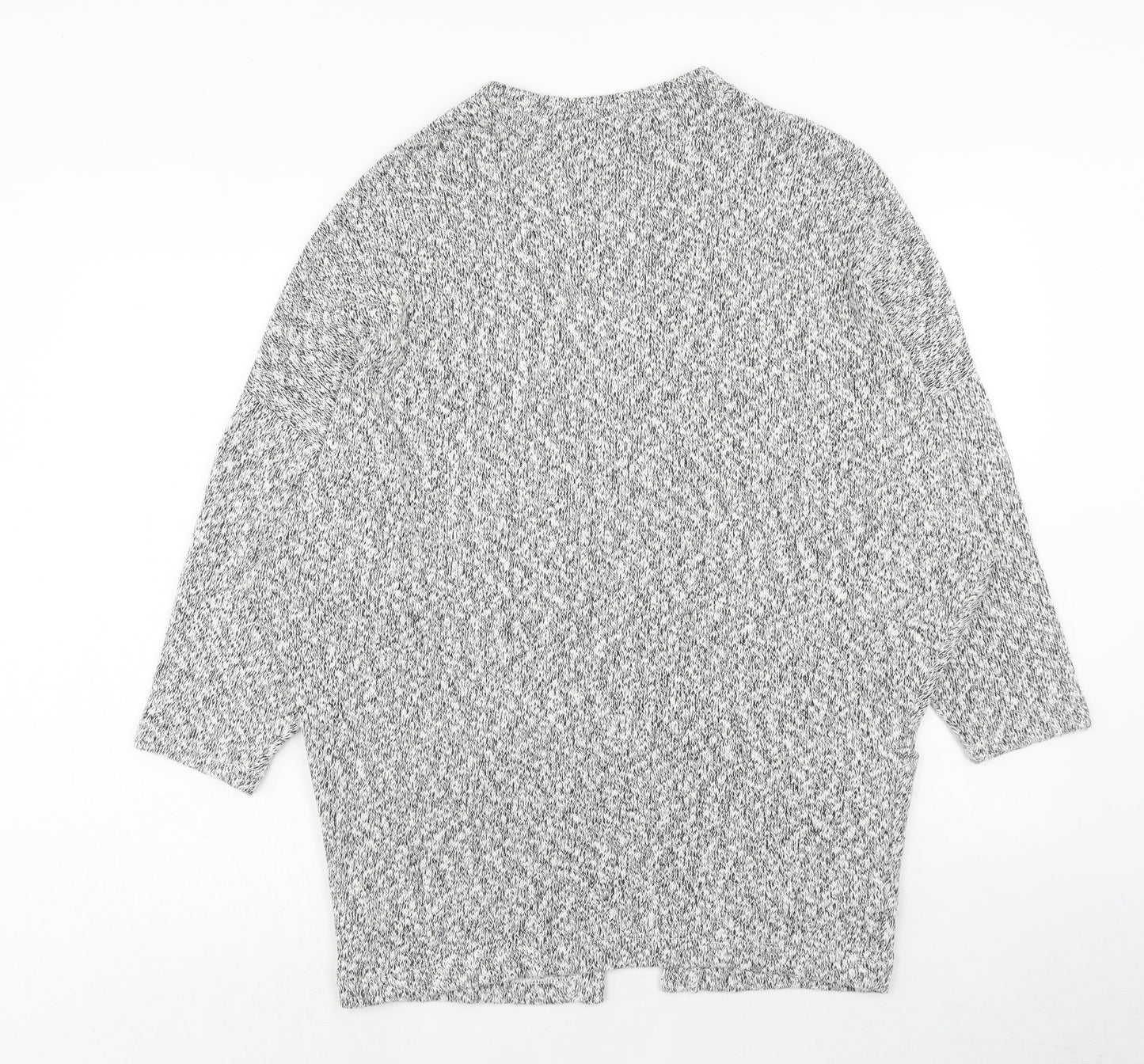 Atmosphere Womens Grey V-Neck Cotton Cardigan Jumper Size S