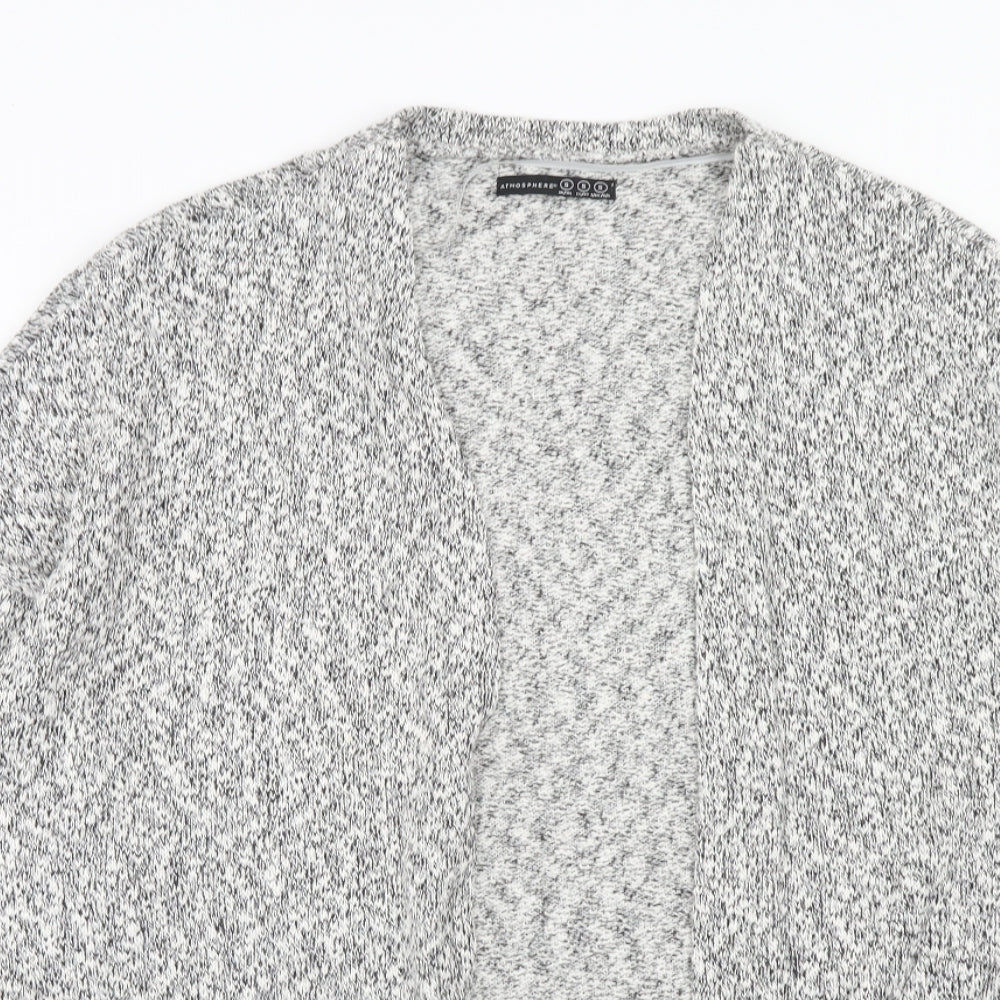 Atmosphere Womens Grey V-Neck Cotton Cardigan Jumper Size S