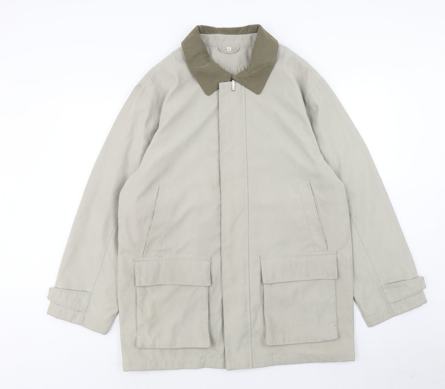Kingston Mens Beige Jacket Size L Zip
