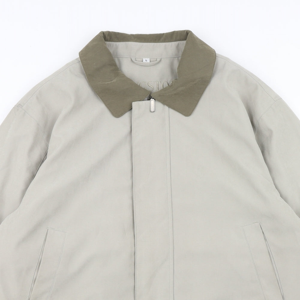 Kingston Mens Beige Jacket Size L Zip