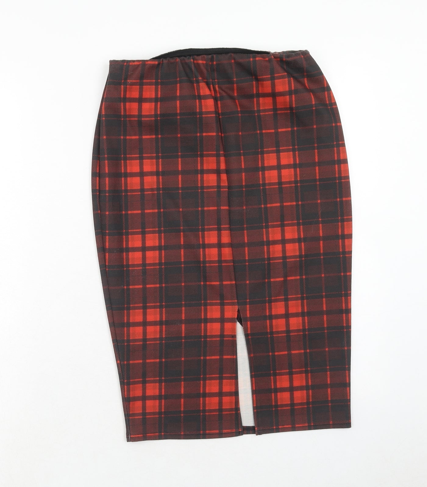 Papaya Womens Red Plaid Polyester Straight & Pencil Skirt Size 10