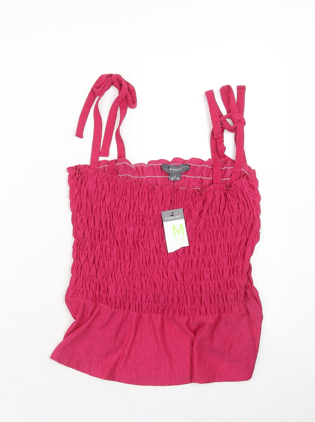 Primark Womens Pink Polyester Basic Tank Size M Square Neck - Size 12-14
