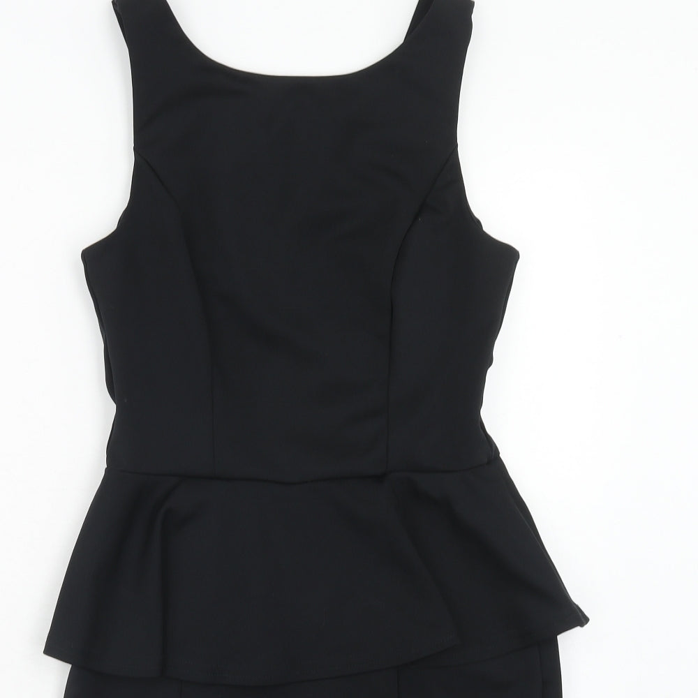 Atmosphere Womens Black Polyester A-Line Size 12 Round Neck Pullover