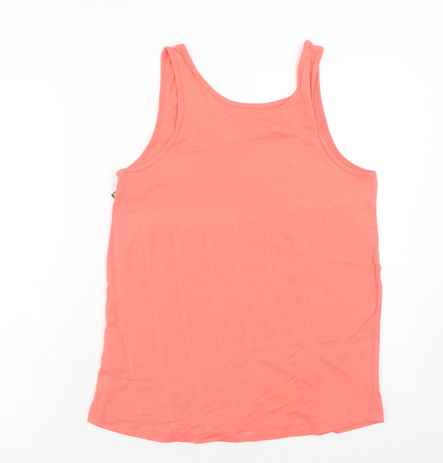 Primark Womens Pink Cotton Basic Tank Size 12 Round Neck - Aloha