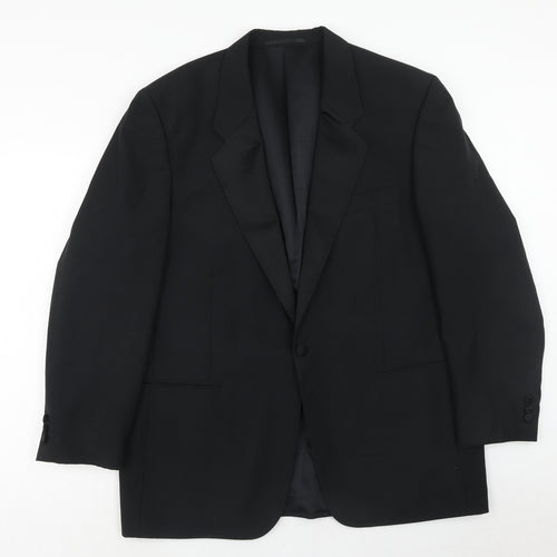 FH Mens Black Polyacrylate Fibre Jacket Suit Jacket Size 44 Regular