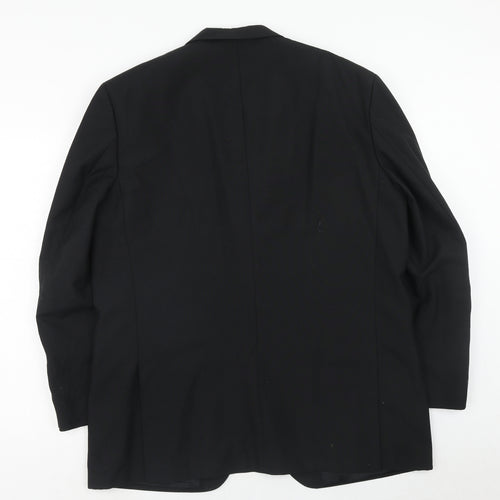 FH Mens Black Polyacrylate Fibre Jacket Suit Jacket Size 44 Regular