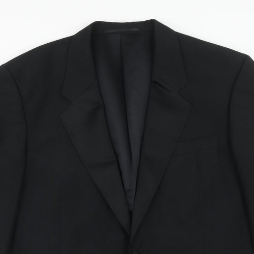 FH Mens Black Polyacrylate Fibre Jacket Suit Jacket Size 44 Regular
