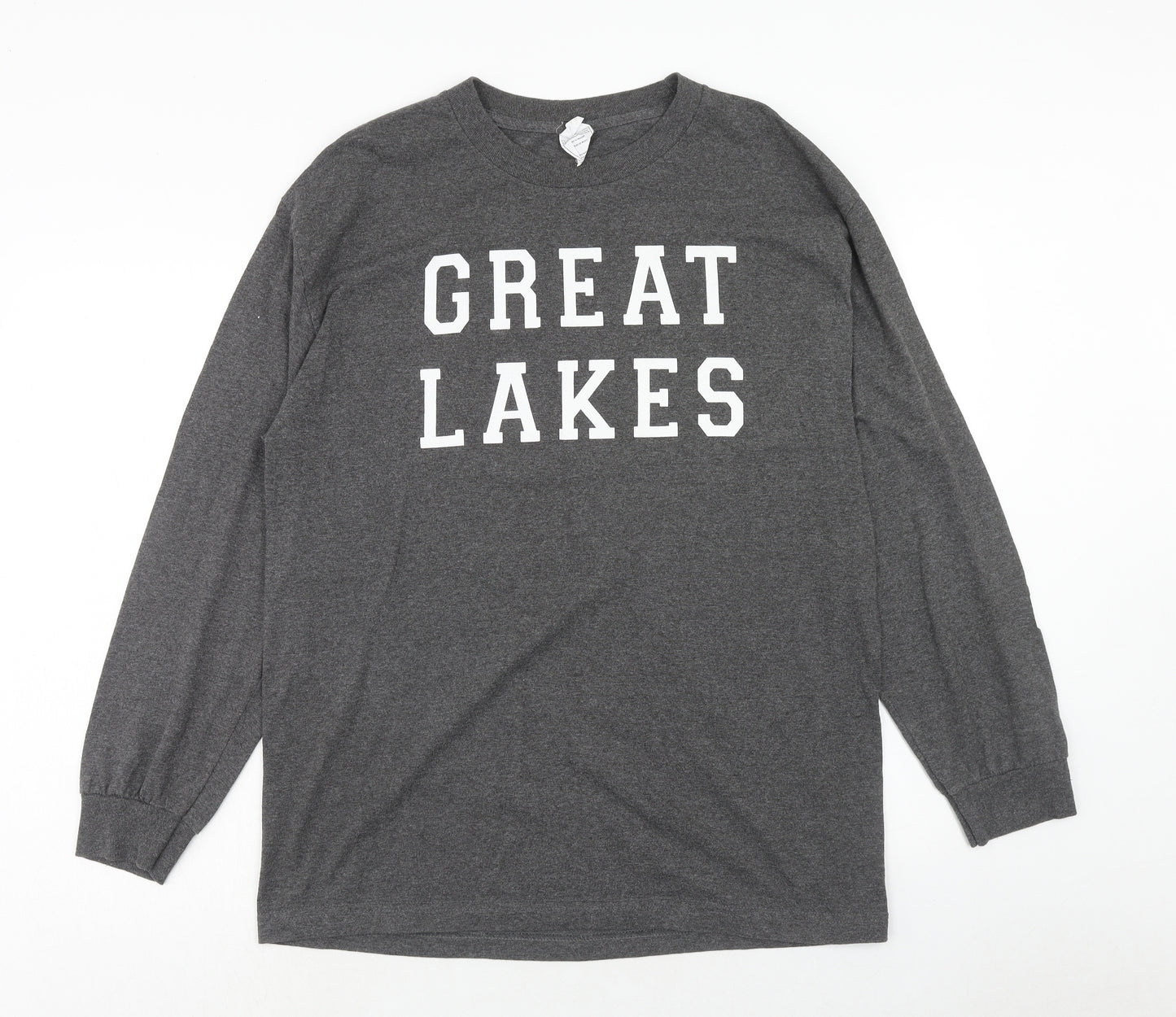 Alstyle Apparel & Activewear Mens Grey Polyester Pullover Sweatshirt Size L - Great Lakes