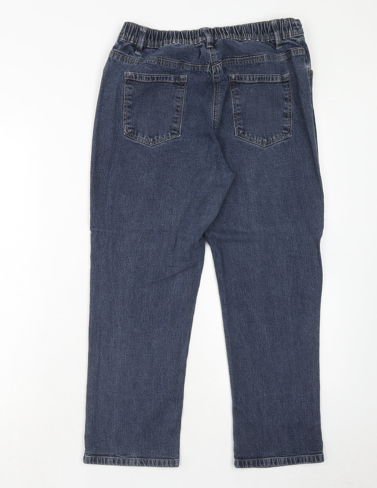 Anthology Womens Blue Cotton Straight Jeans Size 30 in Regular Zip