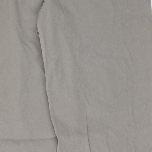 VINCI Womens Grey Polyester Trousers Size 16 Regular Zip