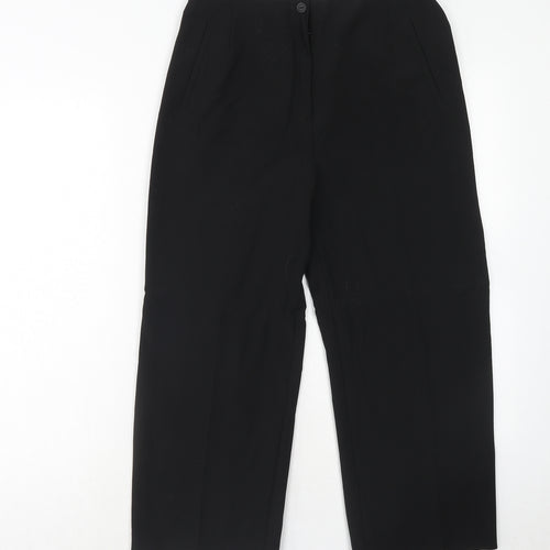 Slimma Womens Black Polyester Trousers Size 14 Regular Zip