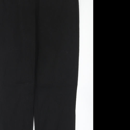 Marks and Spencer Womens Black Polyester Dress Pants Trousers Size 12 Slim Hook & Eye