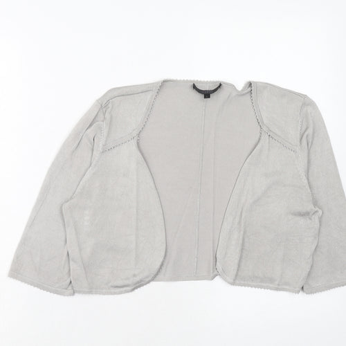 Coast Womens Grey V-Neck Viscose Cardigan Jumper Size L