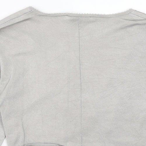Coast Womens Grey V-Neck Viscose Cardigan Jumper Size L