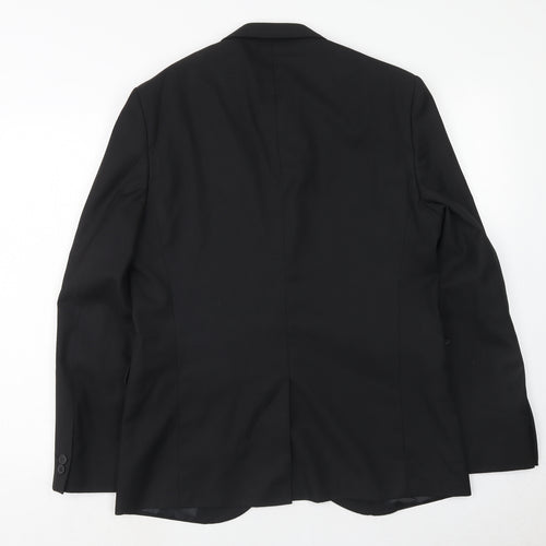 Matalan Mens Black Polyester Jacket Suit Jacket Size 42 Regular