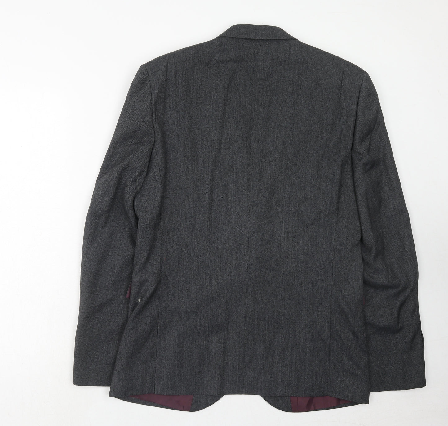 NEXT Mens Grey Polyester Jacket Suit Jacket Size 40 Regular