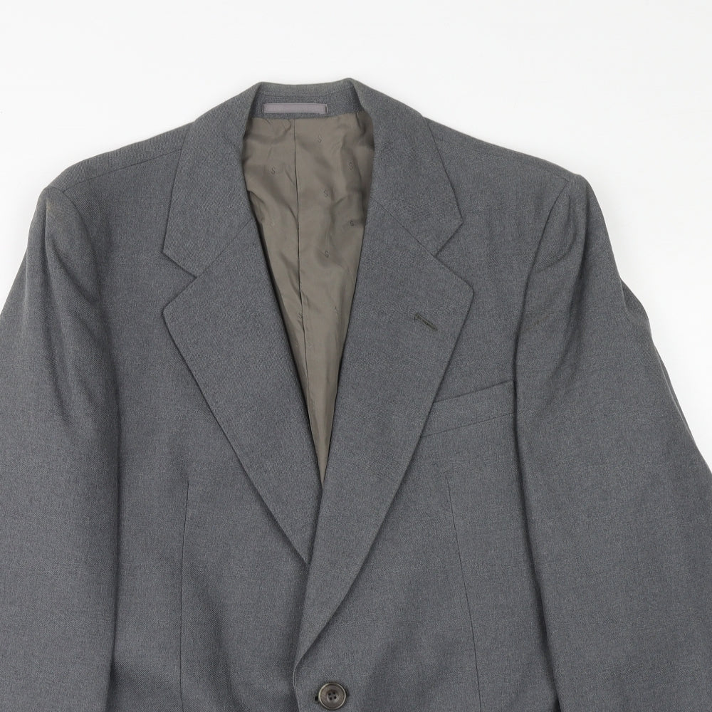 Sumrie Mens Grey Wool Jacket Suit Jacket Size 42 Regular