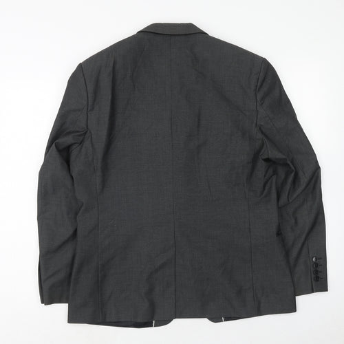 Red Herring Mens Grey Polyacrylate Fibre Jacket Suit Jacket Size 42 Regular