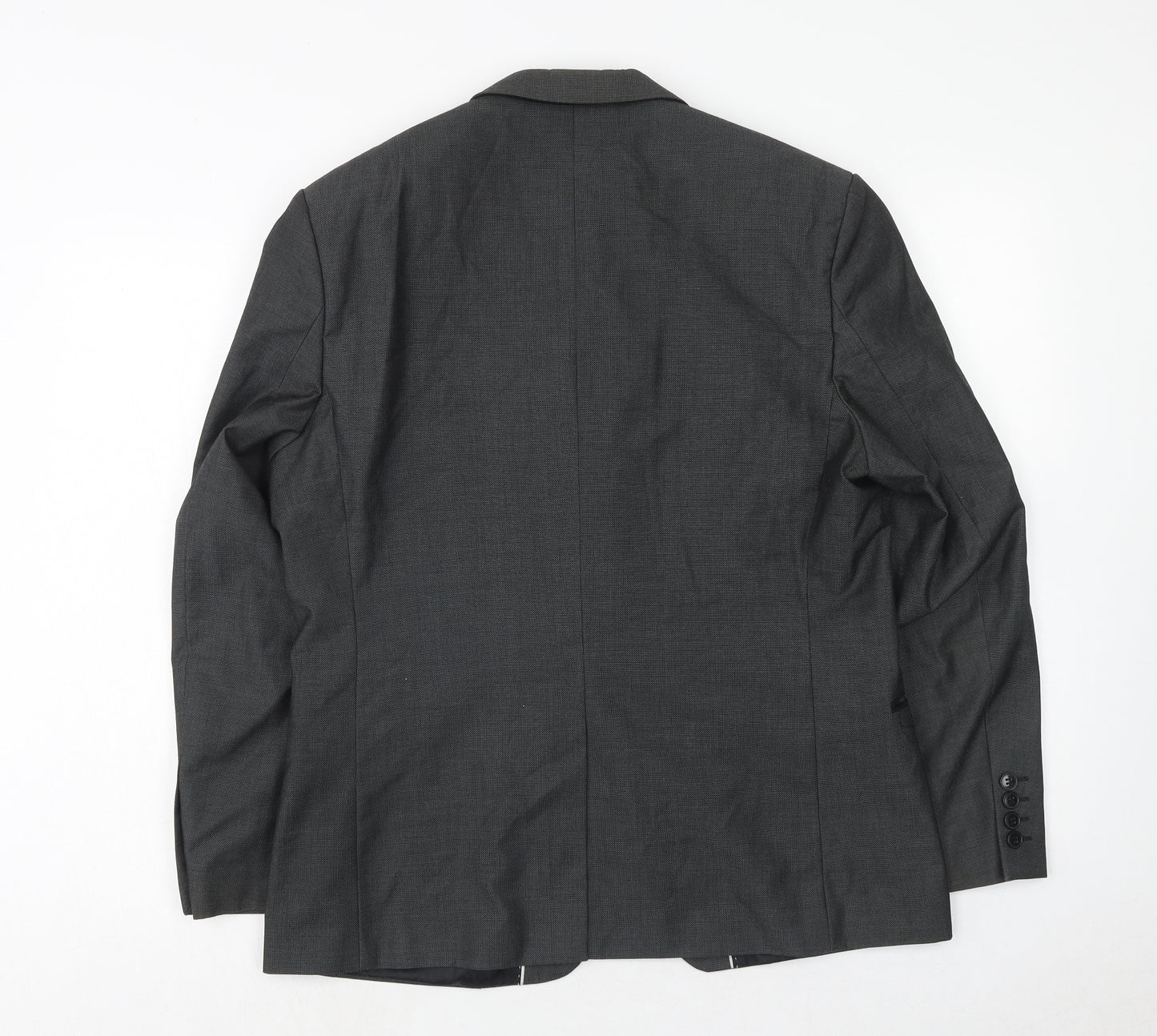 Red Herring Mens Grey Polyacrylate Fibre Jacket Suit Jacket Size 42 Regular