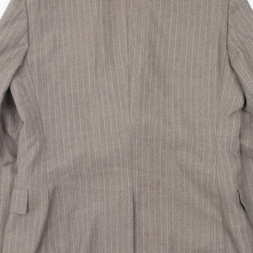 John Collier Mens Brown Striped Polyester Jacket Suit Jacket Size 38 Regular