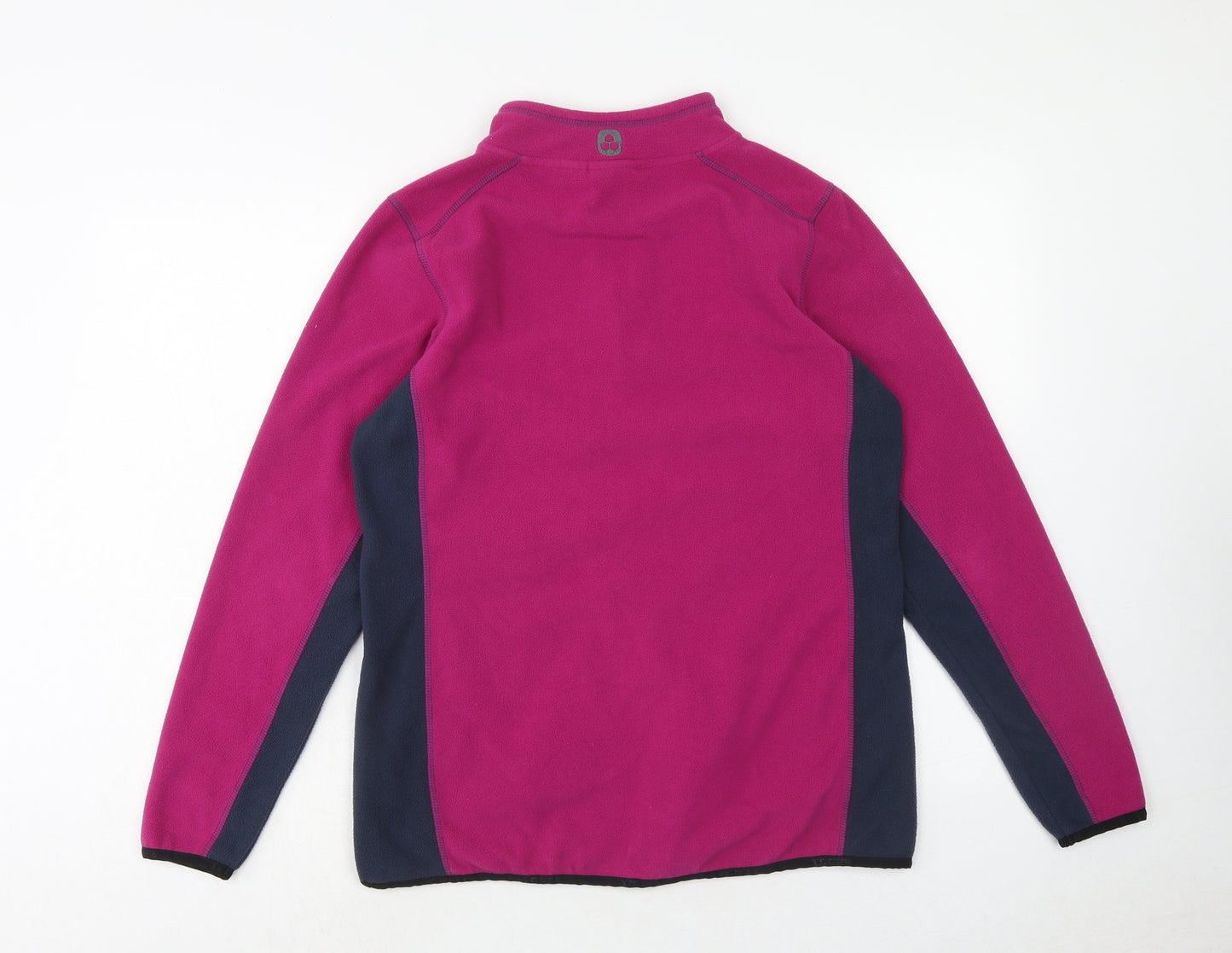 TOG24 Womens Pink Colourblock Polyester Pullover Sweatshirt Size 12 Zip
