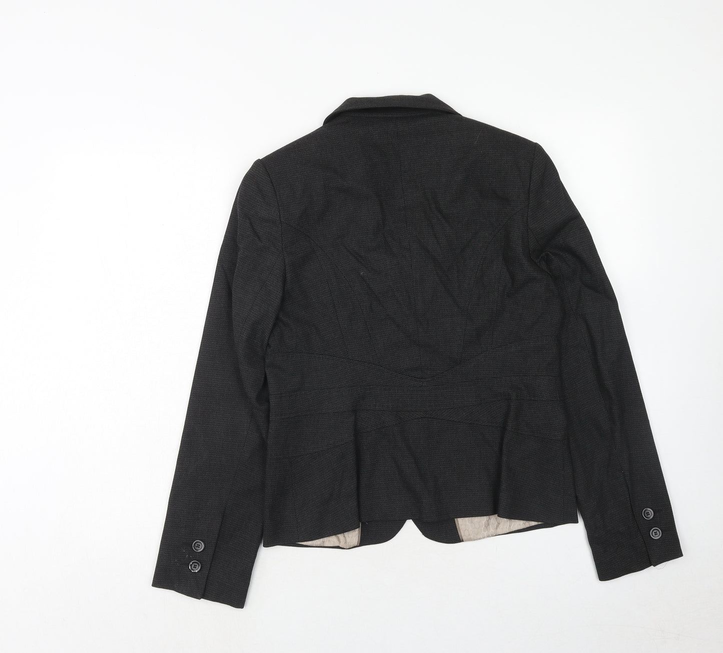NEXT Womens Grey Polyester Jacket Blazer Size 12