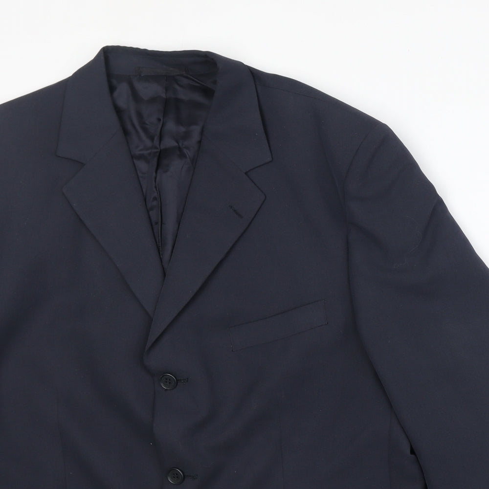 Armando Mens Blue Polyester Jacket Suit Jacket Size 44 Regular