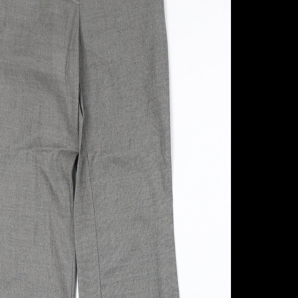 NEXT Womens Grey Polyester Dress Pants Trousers Size 6 Regular Zip
