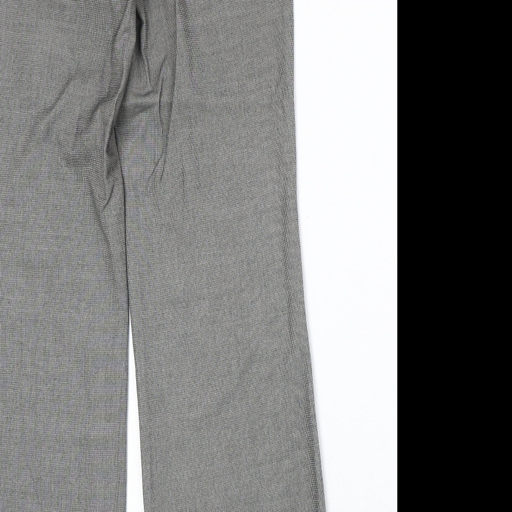 NEXT Womens Grey Polyester Dress Pants Trousers Size 6 Regular Zip