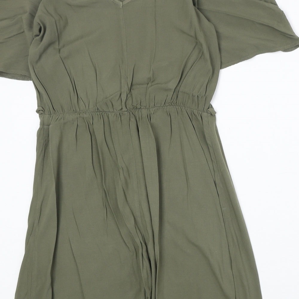 George Womens Green Viscose A-Line Size 10 V-Neck Pullover