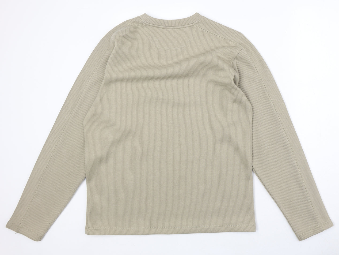 BHS Mens Beige Polyester Pullover Sweatshirt Size M