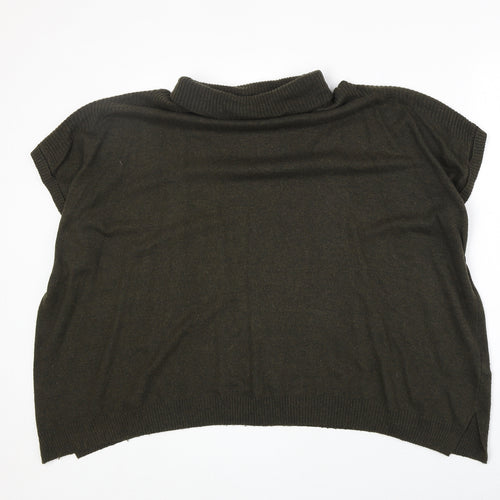 New Look Womens Grey Roll Neck Viscose Pullover Jumper Size M