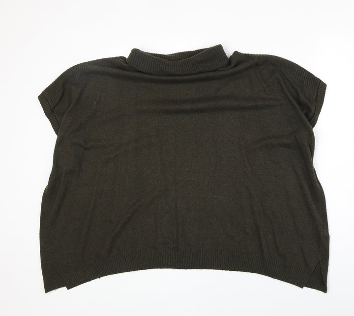 New Look Womens Grey Roll Neck Viscose Pullover Jumper Size M