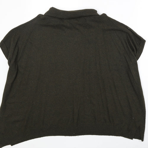New Look Womens Grey Roll Neck Viscose Pullover Jumper Size M