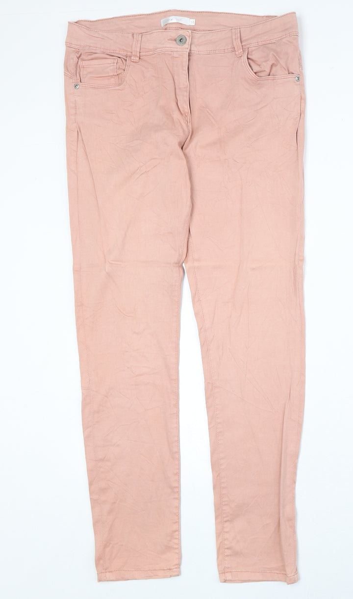 Piza Italia Womens Pink Cotton Skinny Jeans Size 33 in Regular Zip
