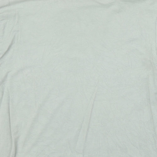 Monki Womens Green Polyester Basic T-Shirt Size M Round Neck