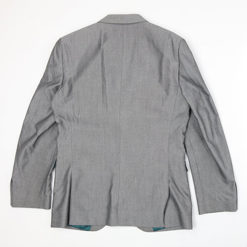 NEXT Mens Grey Polyester Jacket Suit Jacket Size 38 Regular