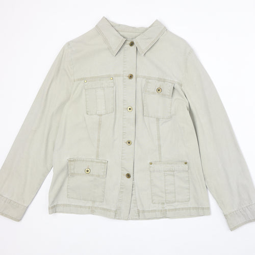 Lakeland Womens Beige Jacket Size 14 Button