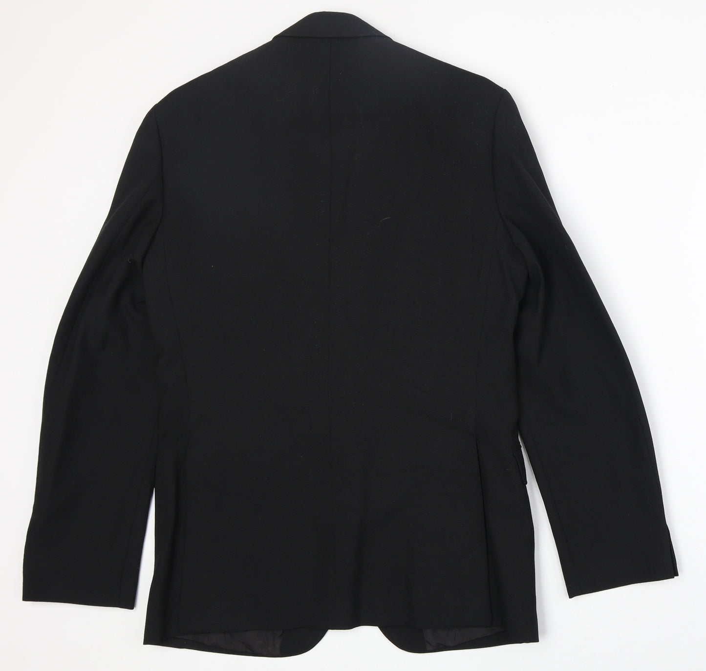 Falconry Mens Black Polyester Jacket Suit Jacket Size 38 Regular